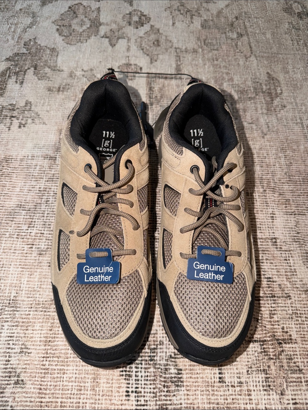 George Men's Tan and Black Athletic Walking Shoes